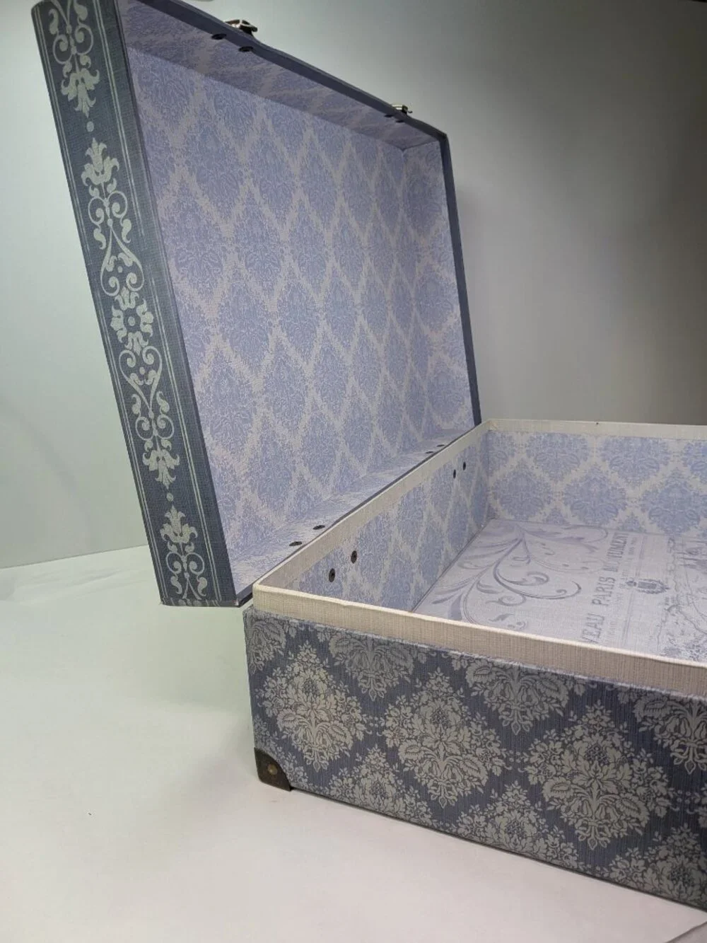Punch Studio Paris France Suitcase Decor Box Metal Hardware Cottagecore